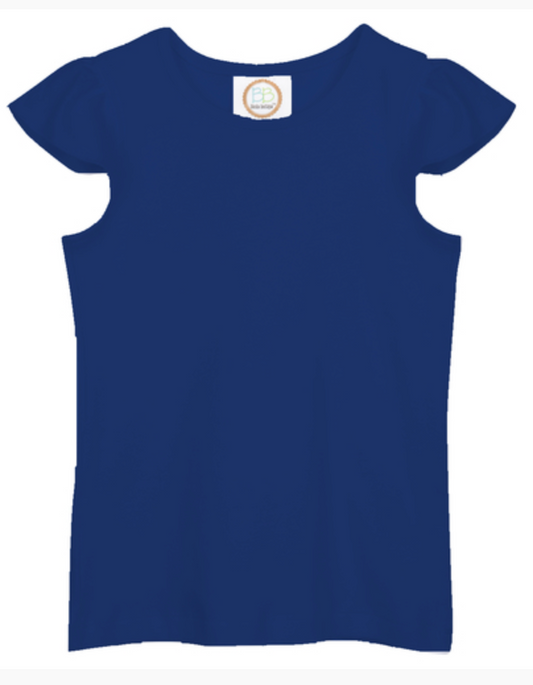 Girl's Flutter Sleeve Tee Shirt